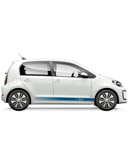 Sticker - side stripe set/décor suitable for VW / Volkswagen E-Up in desired color with plug and desired text