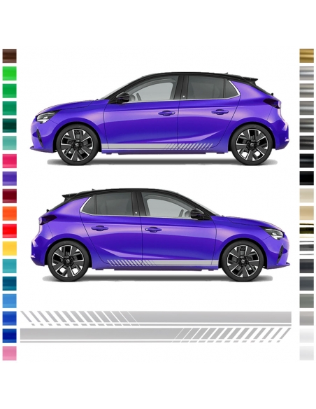 Sticker - side stripe set/décor suitable for Opel Corsa R in desired color