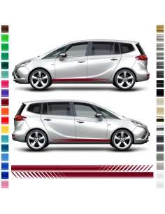 Sticker - side stripe set/décor suitable for Opel Zafira in desired color