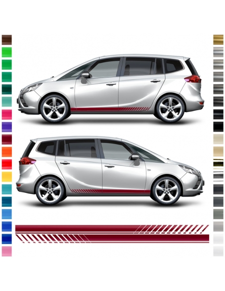 Sticker - side stripe set/décor suitable for Opel Zafira in desired color