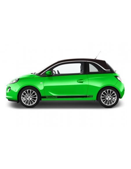 "Custom Text" Sticker - side stripe set/décor suitable for Opel Adam in desired color