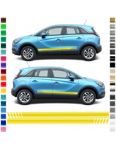 Opel Crossland Seiten-Streifen Set: Individuelles Dekor in Wunschfarb