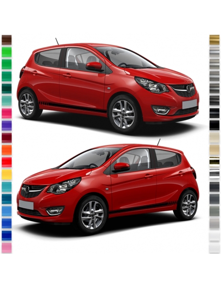Opel Karl Seiten-Streifen Set - Wunschfarbe | Individueller Dekor fü