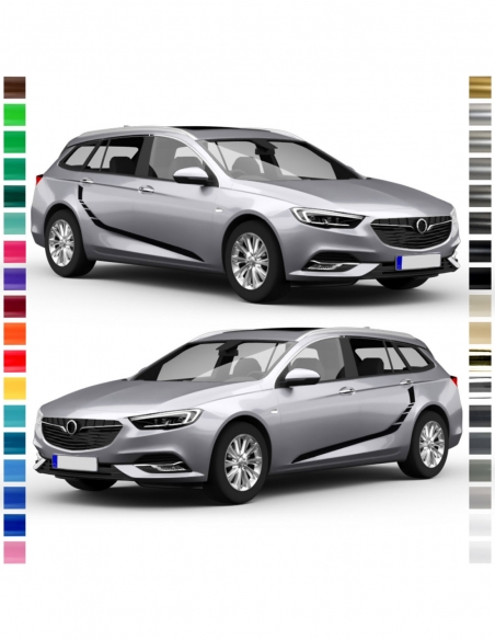 Opel Insignia Seiten-Streifen Set - Individuelles Aufkleber-Dekor in 
