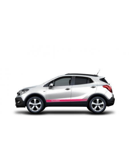 Sticker - side stripe set/décor suitable for Opel MOKKA in desired color with desired text