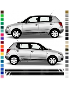 Sticker - side stripe set/décor suitable for Skoda Fabia in desired color