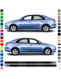 Sticker - side stripe set/décor suitable for Skoda Rapid in desired color