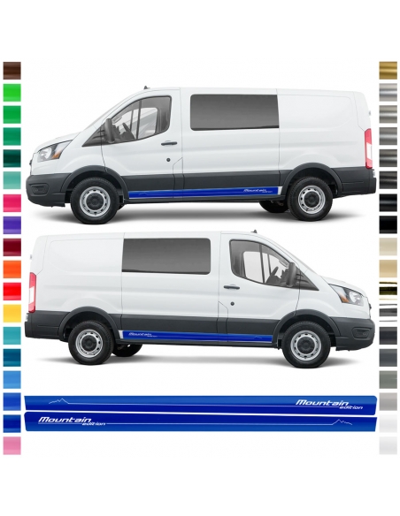 "Mountain Edition Side Strip Set for Ford Transit Custom - Indi