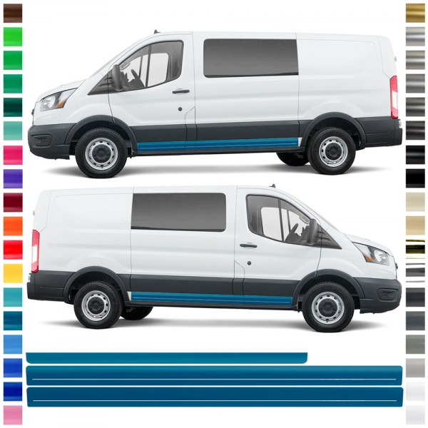 Sticker - side stripe set/décor suitable for Ford Transit in desired color - Motif: Standard