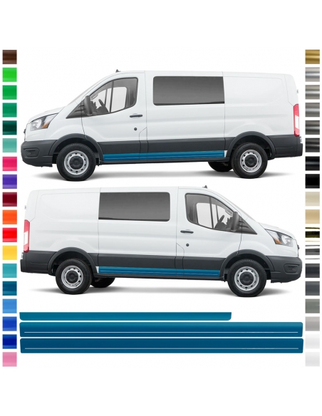 Sticker - side stripe set/décor suitable for Ford Transit in desired color - Motif: Standard