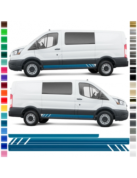 Sticker - side stripe set/décor suitable for Ford Transit in desired color - Motif: Racing