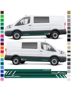 Sticker - side stripe set/décor suitable for Ford Transit in desired color - Motif: Camping Edition Racing
