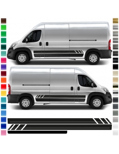 Side stripe set/décor suitable for Fiat Ducato - Racing in desired color