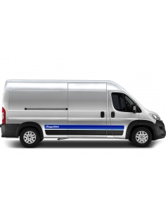 Side stripe set/décor suitable for Fiat Ducato with desired color - Motif: Silhouette Berlin
