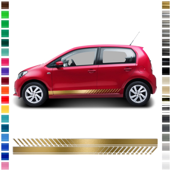 Sticker - side stripe set/décor suitable for Seat Mii in desired color