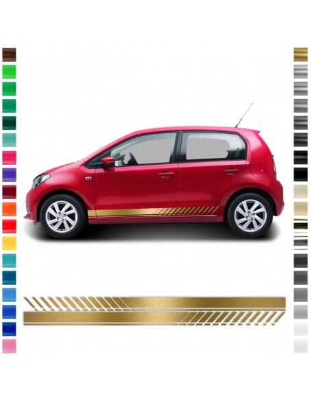 Sticker - side stripe set/décor suitable for Seat Mii in desired color