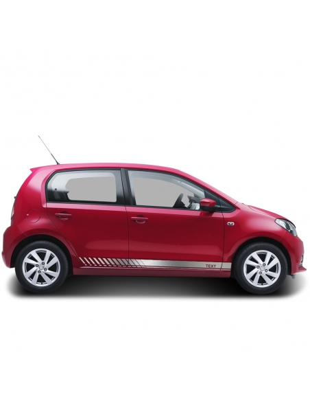 Sticker - side stripe set/décor suitable for Seat Mii in desired color with desired text