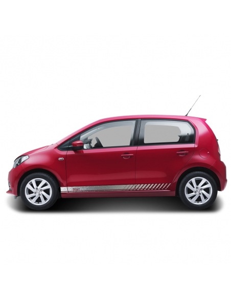Sticker - side stripe set/décor suitable for Seat Mii in desired color with desired text