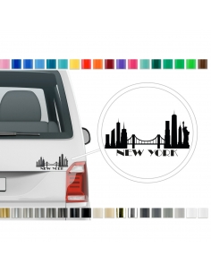 "New York" sticker set/décor in desired color