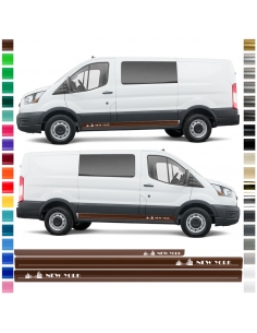 Sticker - side stripe set/décor suitable for Ford Transit in desired color - Motif: New York Skyline Original