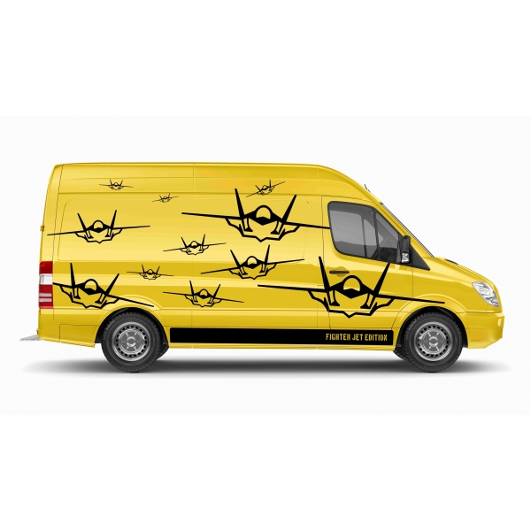 Seiten-Streifen Aufkleber-Set für Mercedes-Benz Sprinter: Fighter Je
