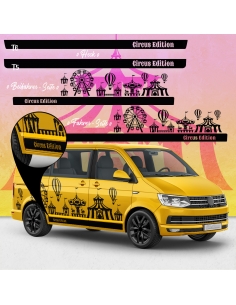 Zirkus Edition Seitenstreifen Set für VW T5 & T6 Busse - Farbauswahl