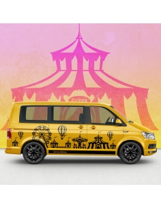 Side Stripe Circus Sticker Set Decor Sticker Car Foil