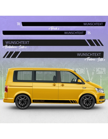 Individualisierbares Racing Set für VW T5 & T6 Bus - Wunschtext, kei