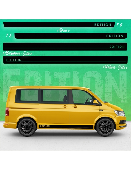 VW T5 & T6 Edition Bus Decal Set: Custom Side Stripes for People