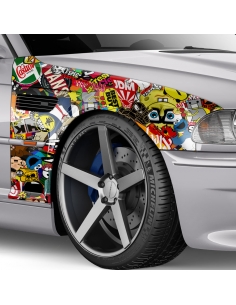 Stickerbomb Sponge Autofolie - Kreative Autoverschönerung