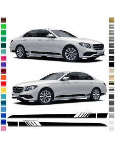 Sticker - side stripe set/décor suitable for Mercedes E-Class Sedan in desired color