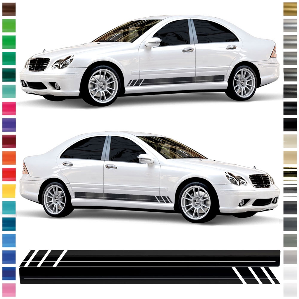 Seitenstreifen Set für Mercedes-Benz C-Klasse W203 - Individualisie