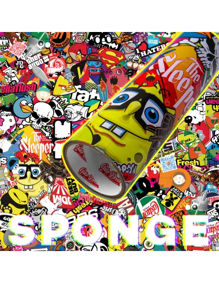 Stickerbomb car foil, design: Sponge
