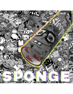 Stickerbomb car foil, design: Sponge in black/white