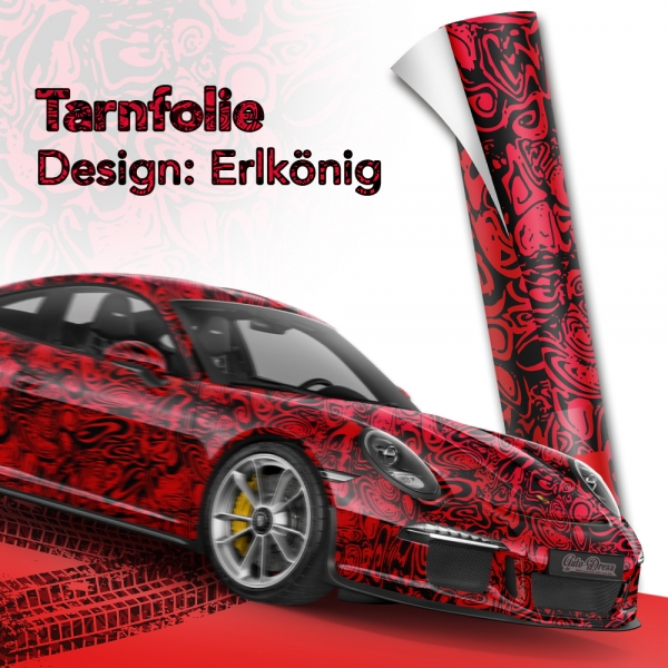 Erlkönig Red Car Wrap with Air Channels - Enhance Your Prototype Ve