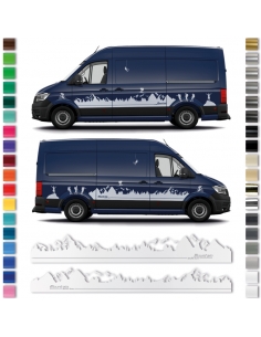 "Mountain Landscape Set" Sticker - Side Stripe Set/Décor suitable for Crafter in desired color