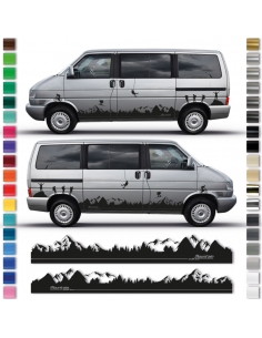 "Mountain Landscape Set" Sticker - Side Stripe Set/Décor suitable for Eurovan in desired color