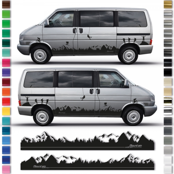"Individuelle Berg-Landschaft-Aufkleber für Eurovan - Perfekter Fahr