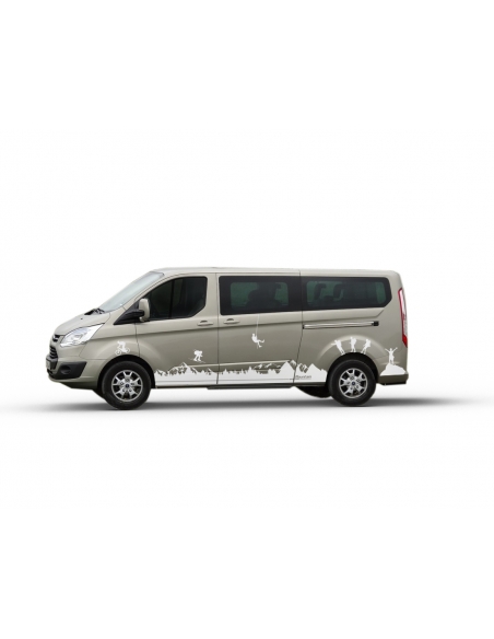 "Mountain Landscape Set" Sticker - Side Stripe Set/Décor suitable for Ford Tourneo in desired color