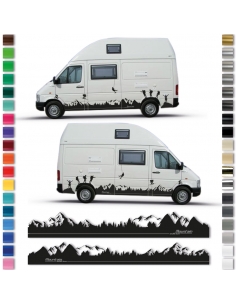 "Mountain Landscape Set" Sticker - Side Stripe Set/Décor suitable for LT in desired color