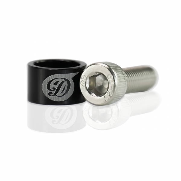 M8 AJDM Fender Washer mit Alu Unterlegscheiben- Kennzeichen Kotflügel-Schrauben Schwarz