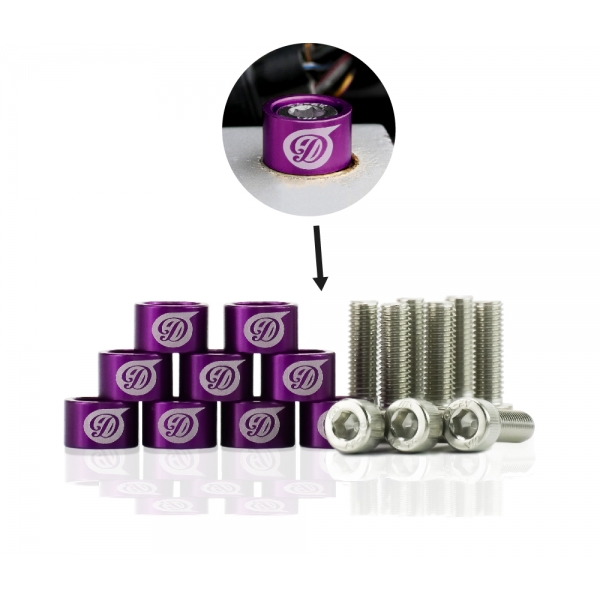 M8 AJDM Fender Washer mit Alu Unterlegscheiben- Kennzeichen Kotflügel-Schrauben Lila