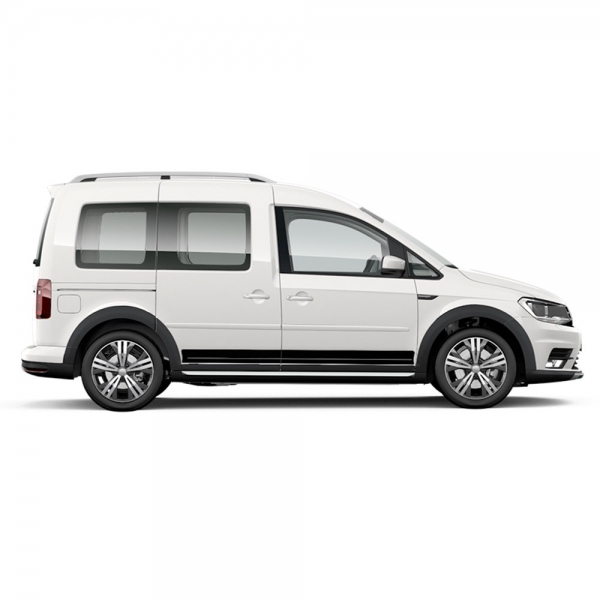 VW Caddy Seiten-Streifen Set: Individuelles Aufkleber-Dekor in Wunsch