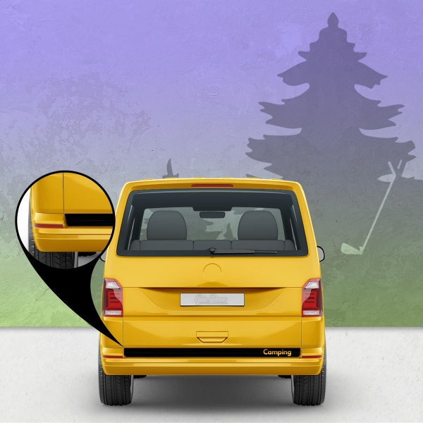 Camping Seitenstreifen Set für VW T5 & T6 Bus | Wunschfarbe | Perfek