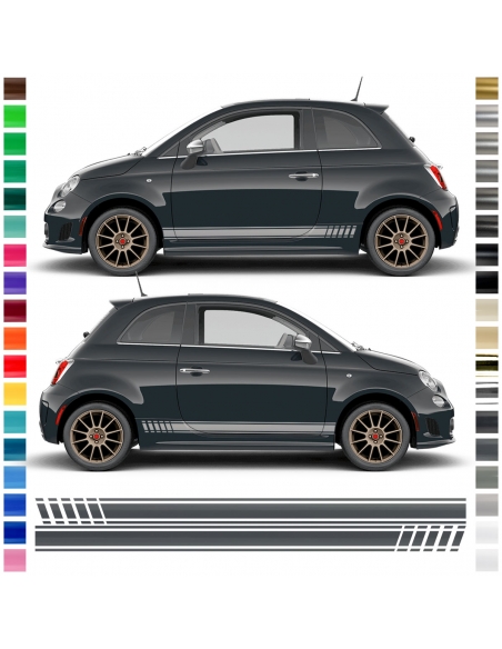 Abarth-Esseesse Side Strip Set for Fiat 500 595: Stylish decoration