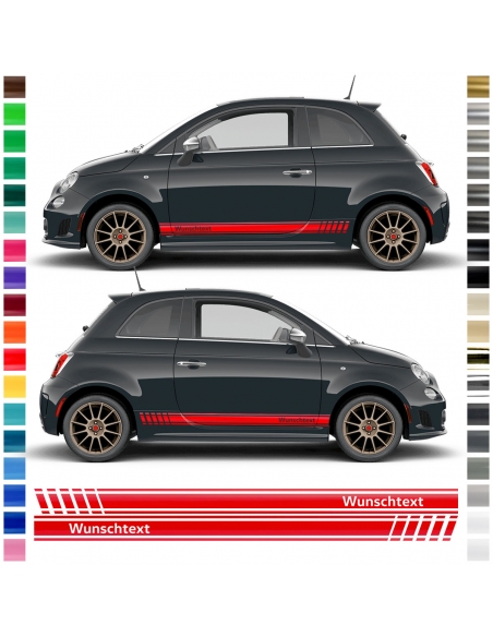 Abarth-Esseesse Seiten-Streifen Set für Fiat 500 595: Individuelle A