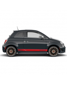 "Abarth-Esseesse" sticker - side strip set/décor suitable for Fiat 500 595 in desired color with desired text