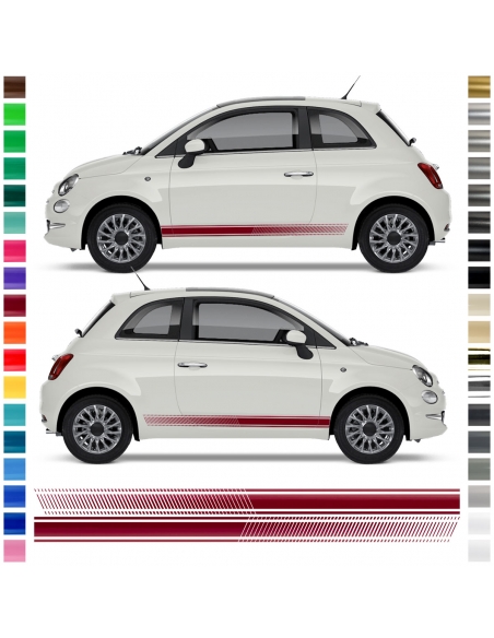 "Enhance Your Fiat 500 595 with Customizable Seiten-StreifenSet/Dekor