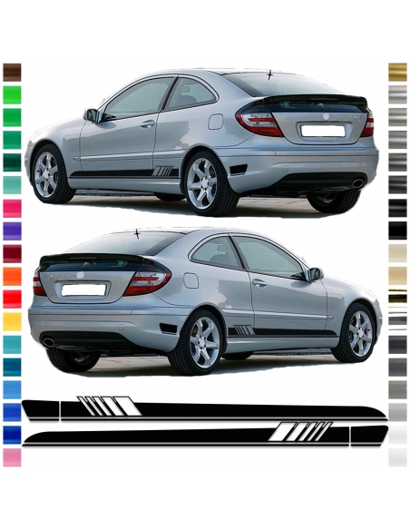 Sticker - side stripe set/décor suitable for Mercedes-Benz C-Class CL203 AMG Edition One in desired colour