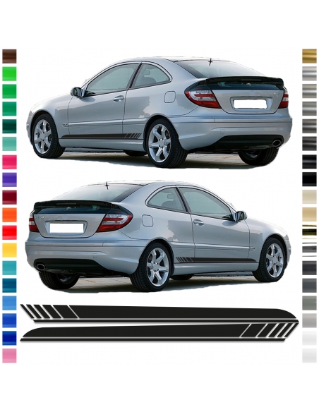 B-Ware Seiten-Streifen Set für Mercedes-Benz Edition One - Schwarz G